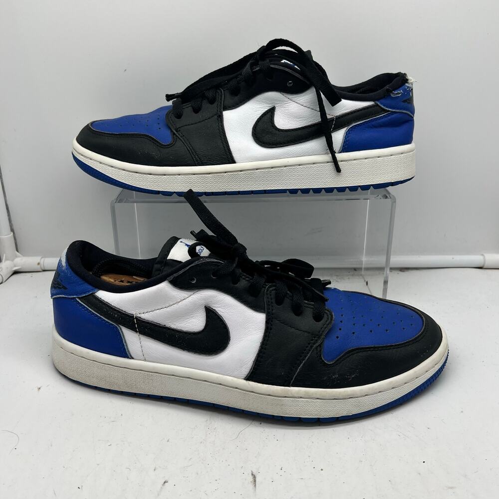 Nike Air Jordan 1 Low Golf Mens 9 Blue White DD9315 Shoes Spikeless **flaws